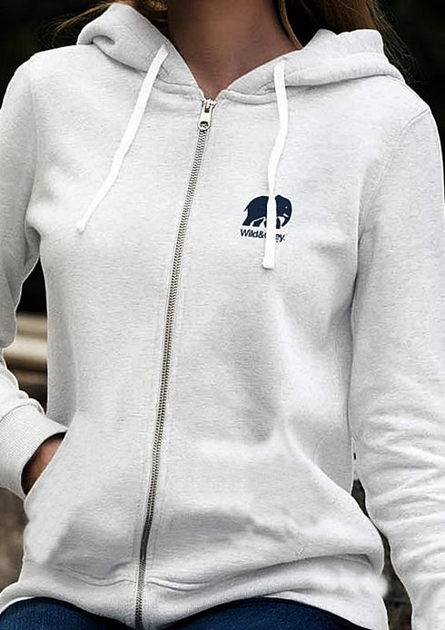 Elephant Conservation - Full Zip Womens Hoodie